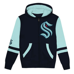 Seattle Kraken Preschool Face Off Full-Zip Hoodie - NHL Hoodies