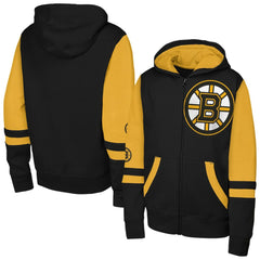Boston Bruins Youth Face Off Full-Zip Hoodie - NHL Hoodies