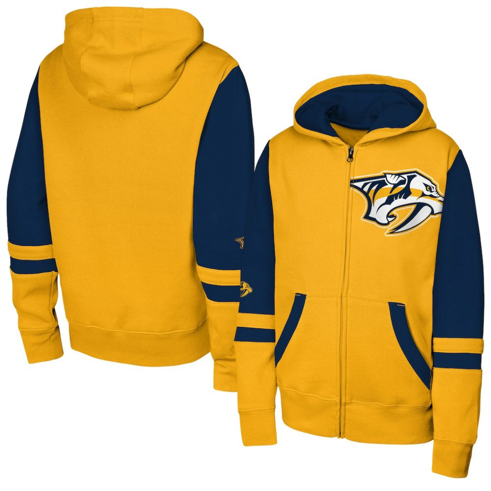 Nashville Predators Youth Face Off Full-Zip Hoodie - NHL Hoodies
