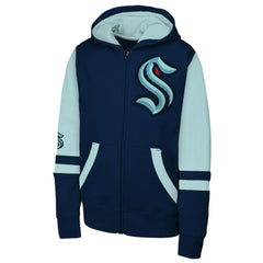 Seattle Kraken Youth Face Off Full-Zip Hoodie - NHL Hoodies
