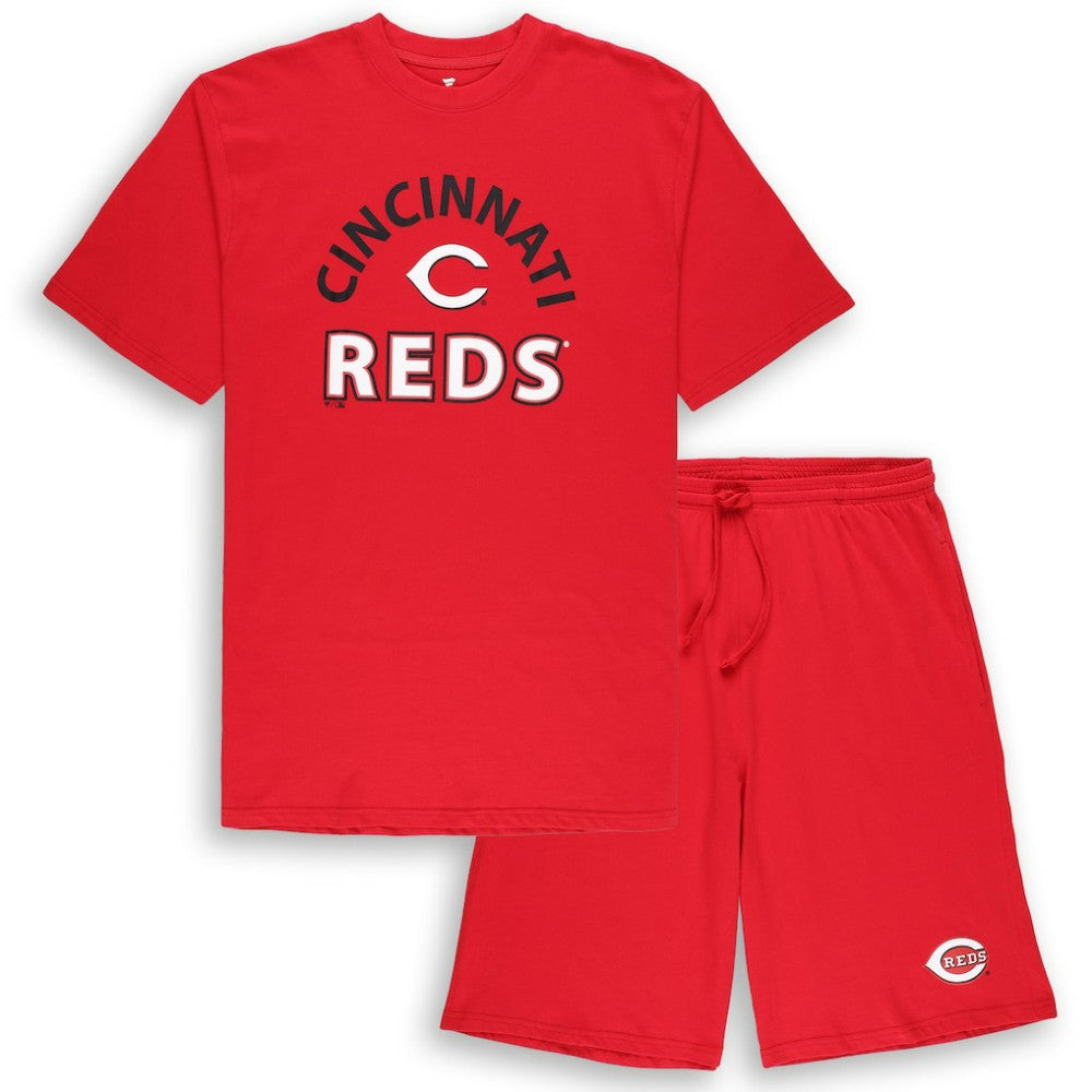 Cincinnati Reds Profile Big & Tall T-Shirt & Shorts Combo Set - MLB Shorts