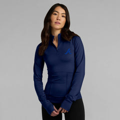 Atlanta Braves Fanatics Women's Elements Raglan Tri-Blend Quarter-Zip Top - MLB Tops