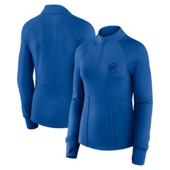 Chicago Cubs Fanatics Women's Elements Raglan Tri-Blend Quarter-Zip Top - MLB Tops