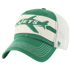 New York Jets '47 Throwback Clubhouse Boon Clean-Up Trucker Adjustable Hat | NFL Outlet