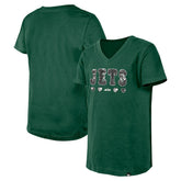 New York Jets Girls Youth Flip Sequin V-Neck T-Shirt | NFL Outlet