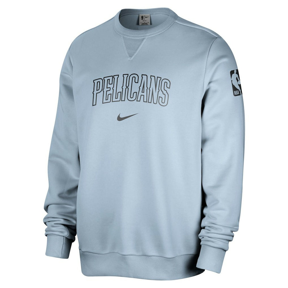 Light Blue New Orleans Pelicans Courtside Standard Issue Performance Pullover Sweatshirt | NBA