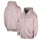 Light Purple Charlotte Hornets Jordan Brand Authentic Standard Issue Full-Zip Hoodie Jacket | NBA