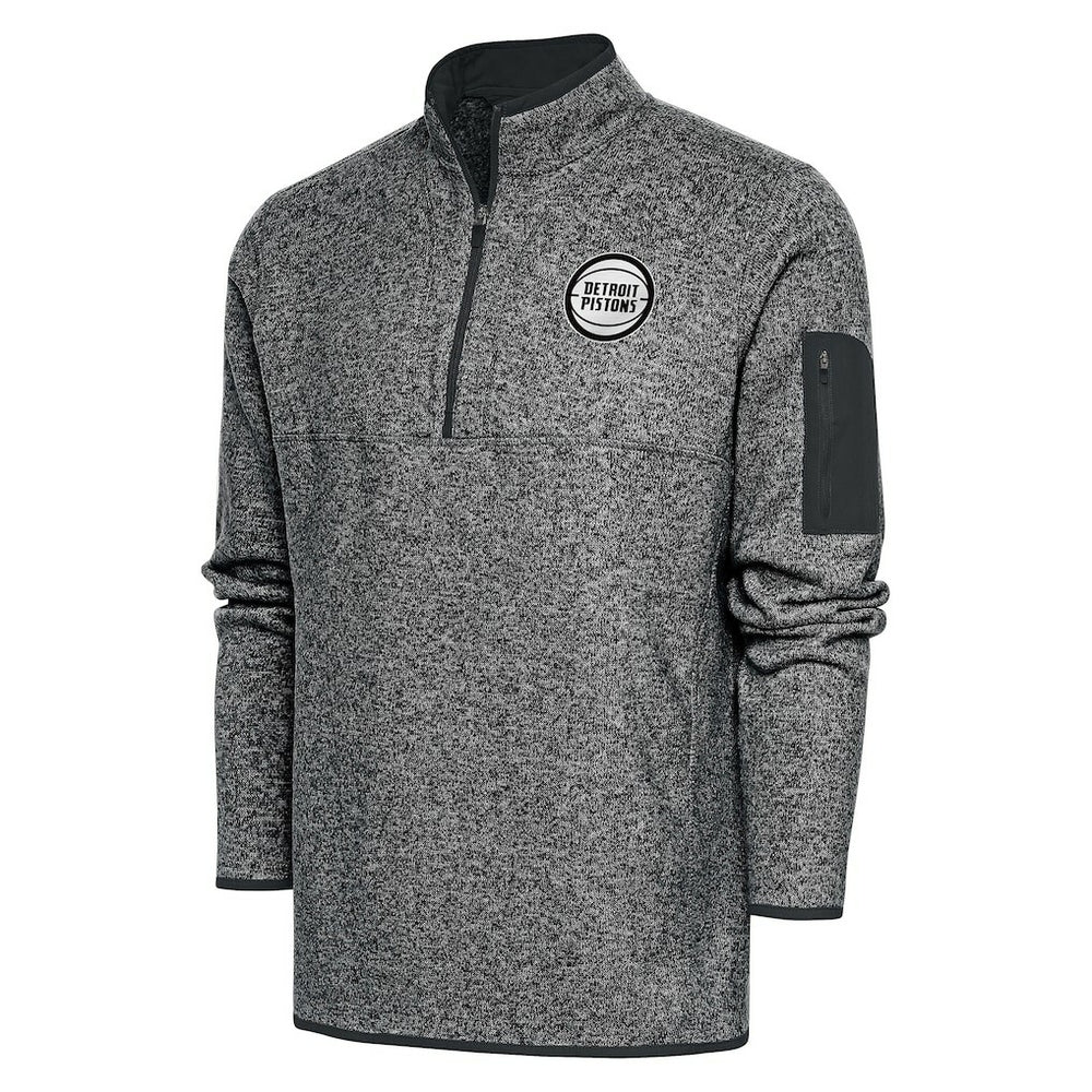 Heather Charcoal Detroit Pistons Antigua Fortune Big & Tall Quarter-Zip Pullover Jacket sale | NBA