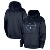Navy Memphis Grizzlies 2024/25 Spotlight On-Court Practice Performance Pullover Hoodie | NBA