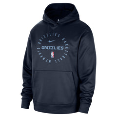 Navy Memphis Grizzlies 2024/25 Spotlight On-Court Practice Performance Pullover Hoodie | NBA
