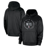 Black Brooklyn Nets 2024/25 Spotlight On-Court Practice Performance Pullover Hoodie | NBA
