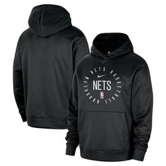 Black Brooklyn Nets 2024/25 Spotlight On-Court Practice Performance Pullover Hoodie | NBA