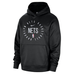 Black Brooklyn Nets 2024/25 Spotlight On-Court Practice Performance Pullover Hoodie | NBA