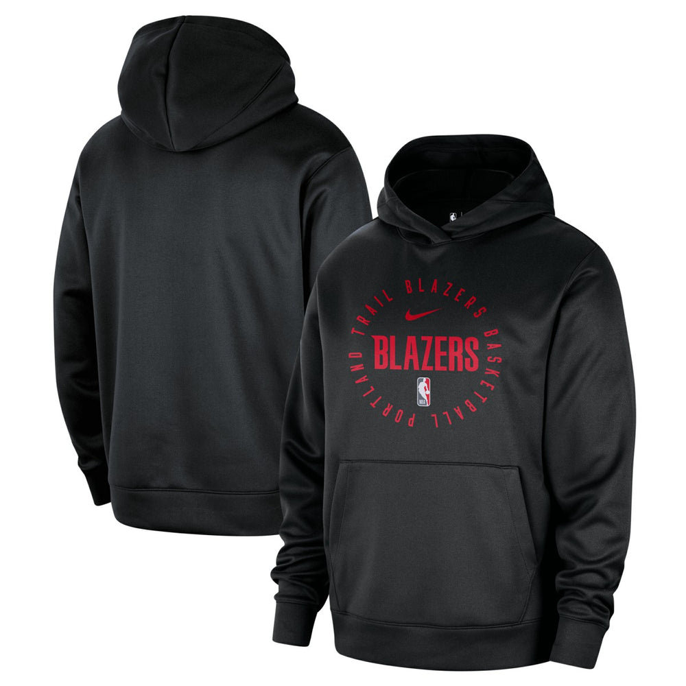 Black Portland Trail Blazers 2024/25 Spotlight On-Court Practice Performance Pullover Hoodie | NBA