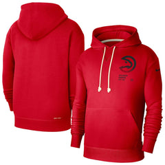 Red Atlanta Hawks Courtside Standard Issue Premium Performance Pullover Hoodie | NBA