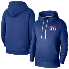 Royal Philadelphia 76ers Courtside Standard Issue Premium Performance Pullover Hoodie | NBA