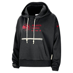 Black Atlanta Hawks Women's Courtside Standard Issue Performance Pullover Hoodie | NBA