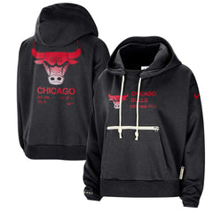 Black Chicago Bulls Women's Courtside Standard Issue Performance Pullover Hoodie | NBA