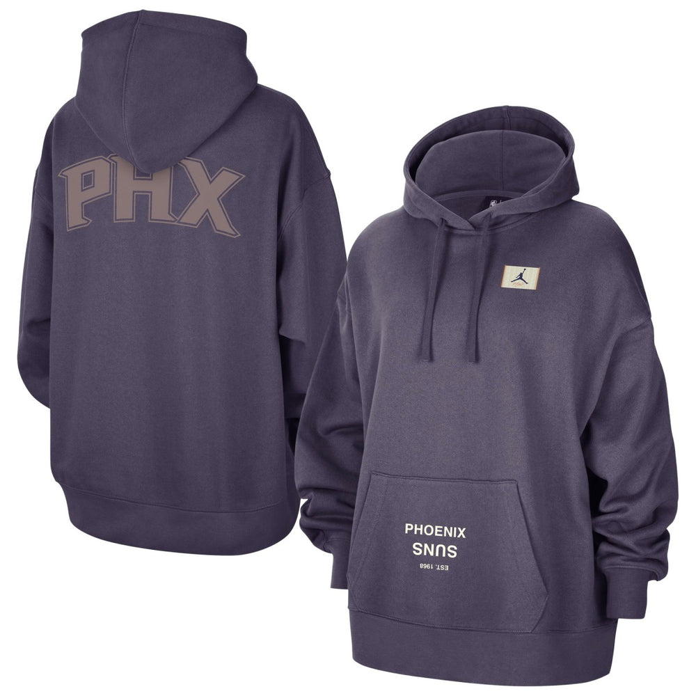 Purple Phoenix Suns Jordan Brand Women's Courtside Statement Edition Oversized Pullover Hoodie | NBA