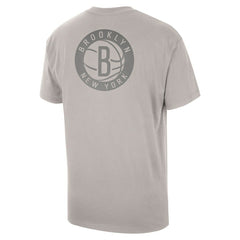 Stone Brooklyn Nets Jordan Brand Statement Edition Jumpman Flight Heavyweight T-Shirt | NBA
