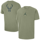 Green Milwaukee Bucks Jordan Brand Statement Edition Jumpman Flight Heavyweight T-Shirt | NBA