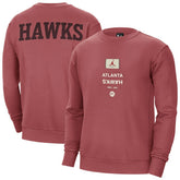 Red Atlanta Hawks Jordan Brand Courtside Statement Edition Heavyweight Pullover Sweatshirt | NBA