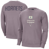 Purple Charlotte Hornets Jordan Brand Courtside Statement Edition Heavyweight Pullover Sweatshirt | NBA