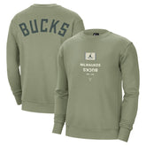 Green Milwaukee Bucks Jordan Brand Courtside Statement Edition Heavyweight Pullover Sweatshirt | NBA