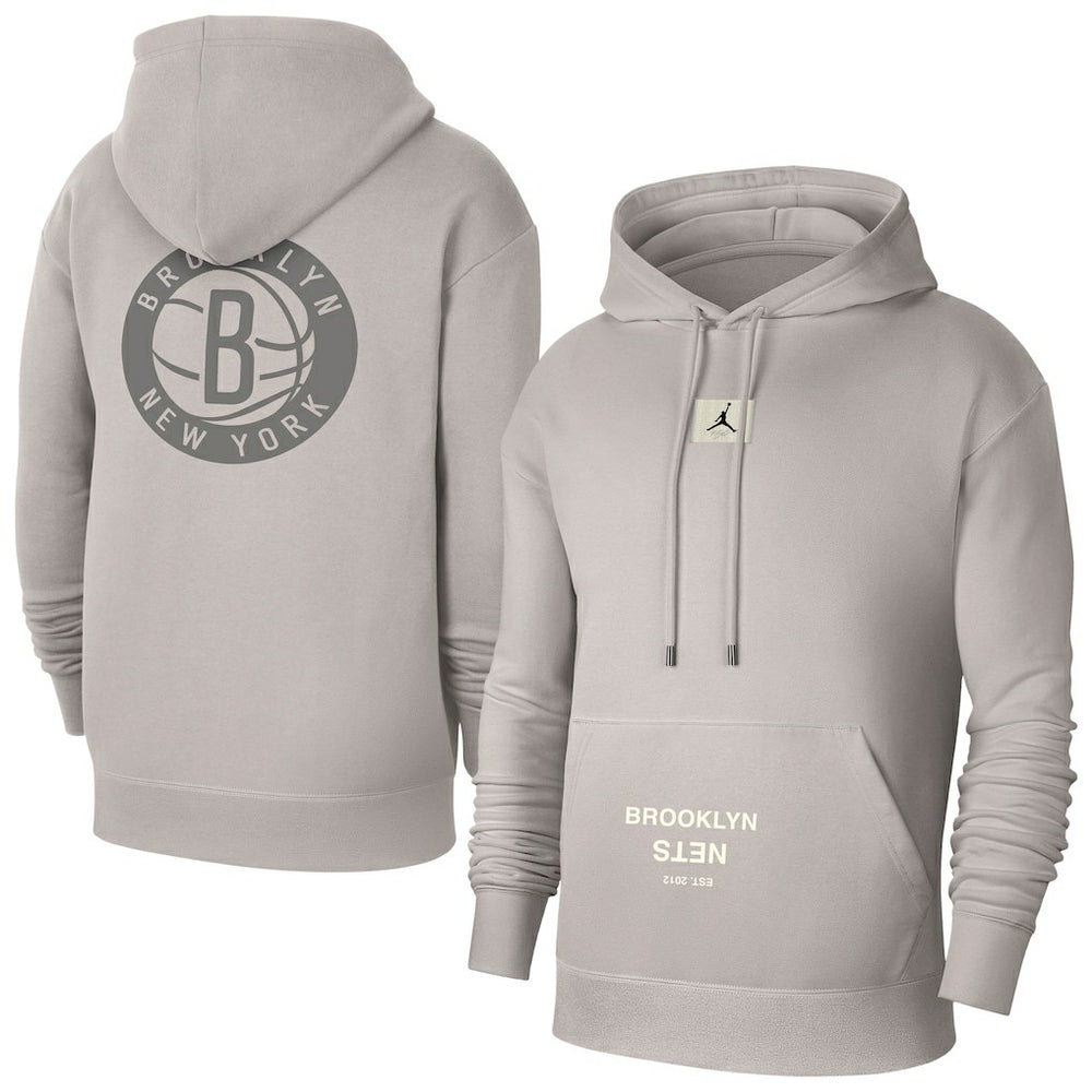 Heather Gray Brooklyn Nets Jordan Brand Courtside Statement Edition Pullover Hoodie | NBA
