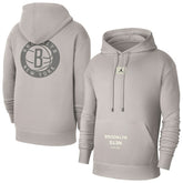 Heather Gray Brooklyn Nets Jordan Brand Courtside Statement Edition Pullover Hoodie | NBA