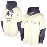 Cream/Purple Phoenix Suns Jordan Brand Courtside Statement Edition MVP Jersey Pullover Hoodie | NBA