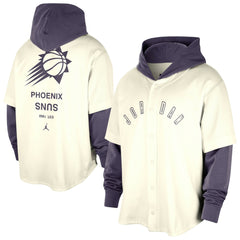 Cream/Purple Phoenix Suns Jordan Brand Courtside Statement Edition MVP Jersey Pullover Hoodie | NBA