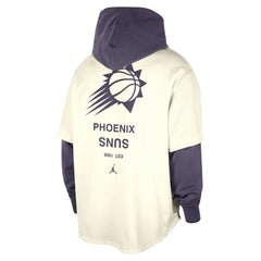 Cream/Purple Phoenix Suns Jordan Brand Courtside Statement Edition MVP Jersey Pullover Hoodie | NBA
