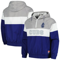 Chicago Cubs New Era Ripstop Raglan Quarter-Zip Hoodie Windbreaker Jacket - MLB Jackets