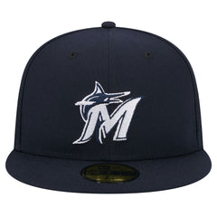 Miami Marlins New Era White Logo 59FIFTY Fitted Hat - MLB Hats