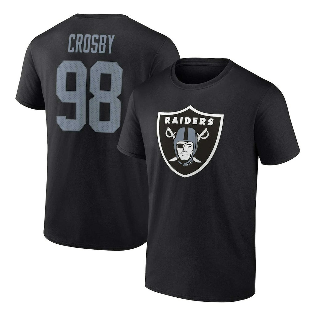 Las Vegas Raiders Maxx Crosby Player Icon Name & Number T-Shirt | NFL Near me