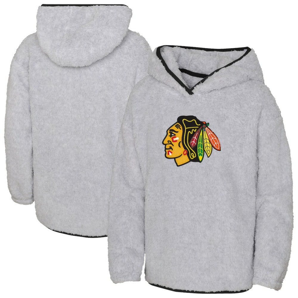 Chicago Blackhawks Girls Youth Ultimate Teddy Fleece Pullover Hoodie - NHL Hoodies