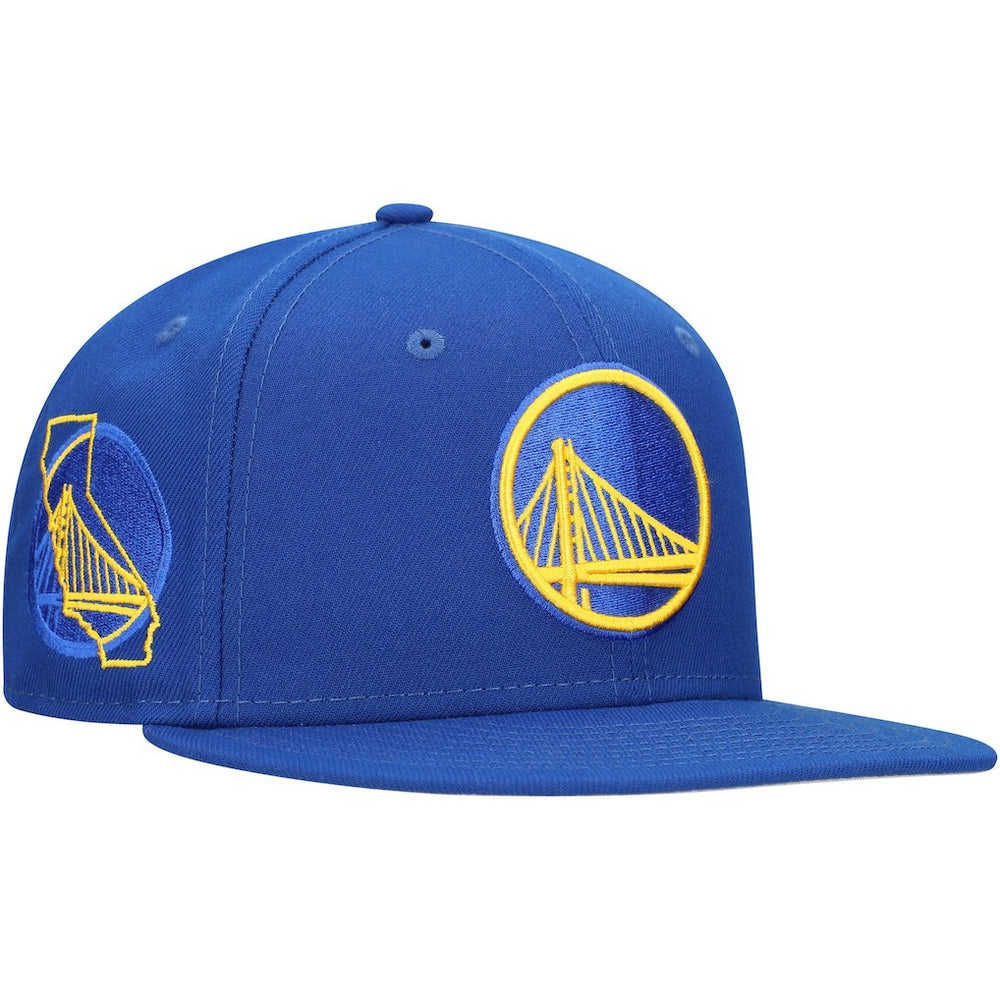 Royal Golden State Warriors Injection State Outline 9FIFTY Snapback Hat sale | NBA
