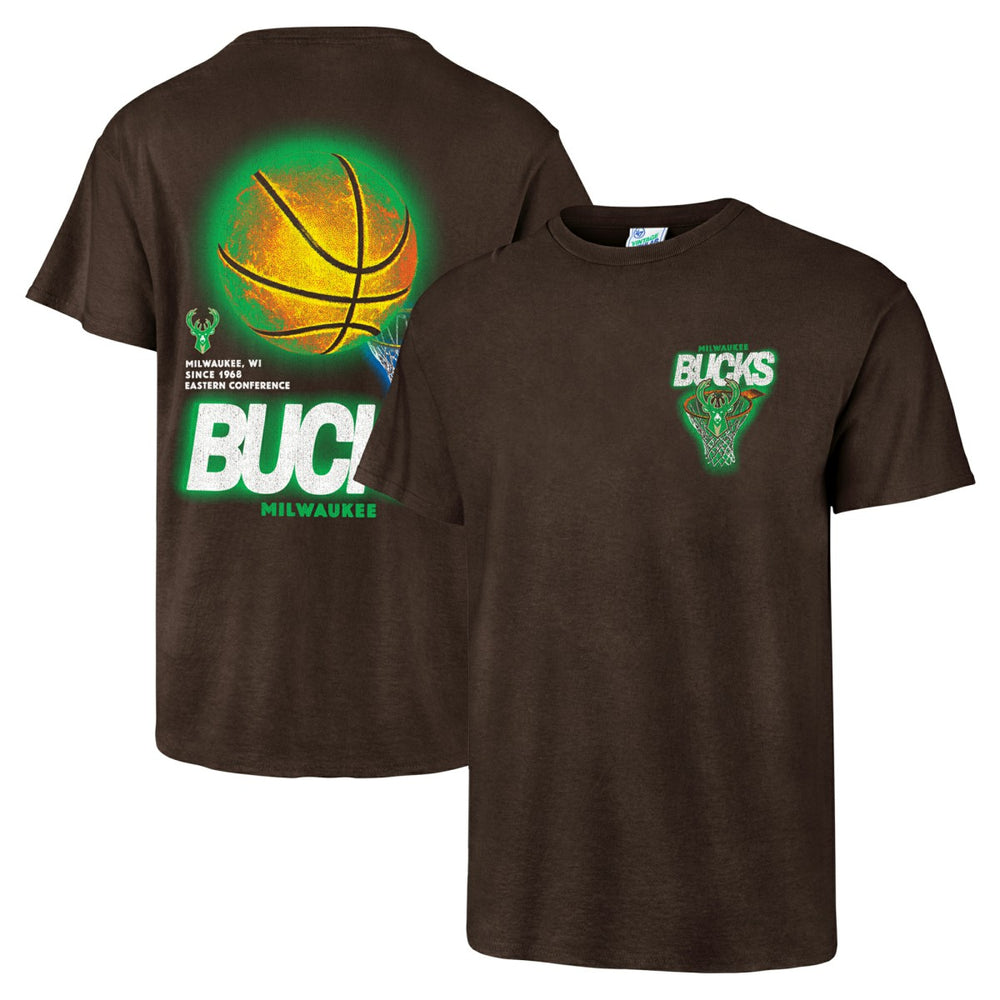 Brown Milwaukee Bucks '47 Vintage Tubular Dagger Tradition Premium T-Shirt | NBA