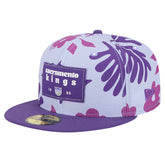 Purple Sacramento Kings Palm Fronds 2-Tone 59FIFTY Fitted Hat | NBA