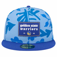 Royal Golden State Warriors Palm Fronds 2-Tone 59FIFTY Fitted Hat sale | NBA