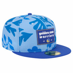Royal Golden State Warriors Palm Fronds 2-Tone 59FIFTY Fitted Hat sale | NBA
