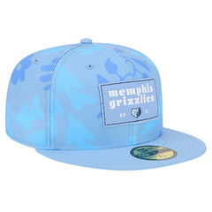 Blue Memphis Grizzlies Palm Fronds 2-Tone 59FIFTY Fitted Hat | NBA