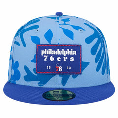 Royal Philadelphia 76ers Palm Fronds 2-Tone 59FIFTY Fitted Hat | NBA