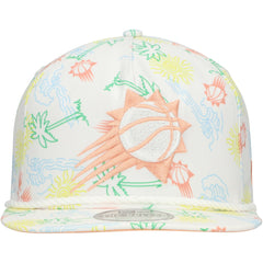 White Phoenix Suns Palm Trees and Waves Golfer Adjustable Hat | NBA