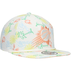 White Phoenix Suns Palm Trees and Waves Golfer Adjustable Hat | NBA