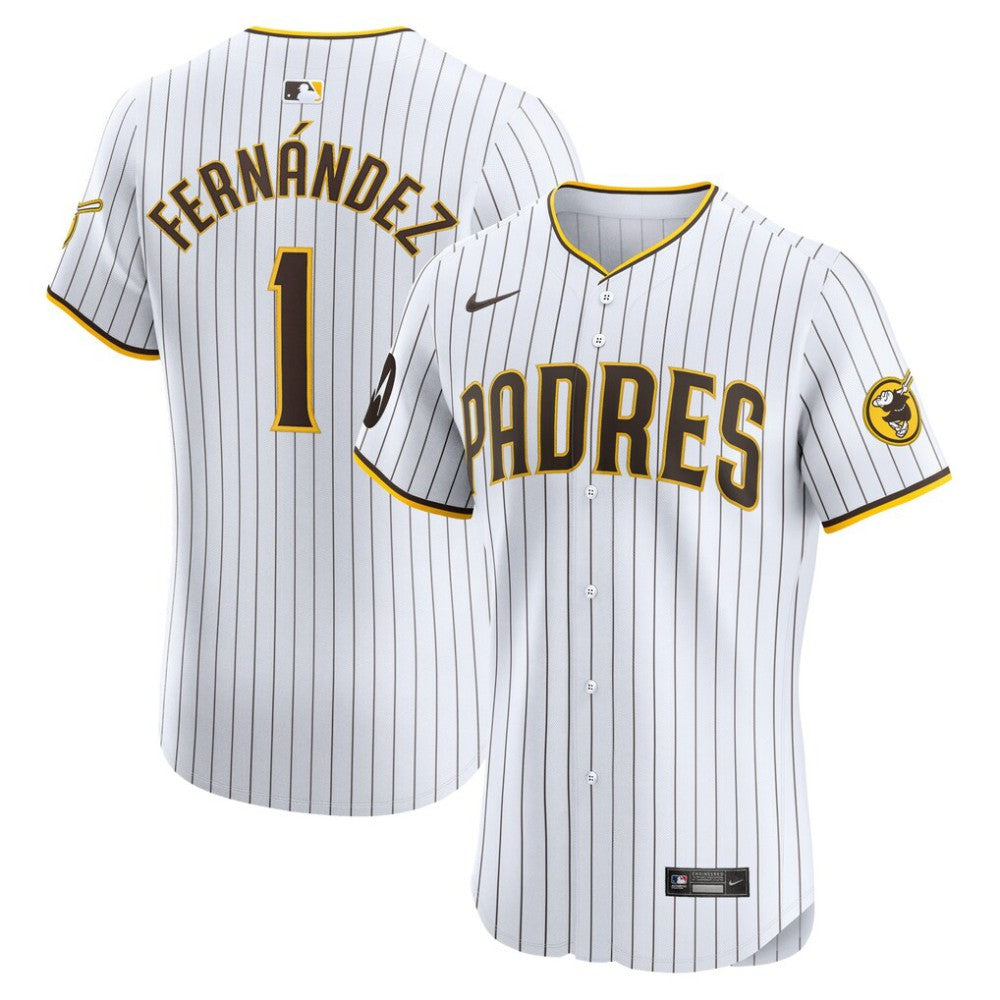 Tony Fernández San Diego Padres Nike Home Elite Sponsor Patch Player Jersey - MLB Jerseys