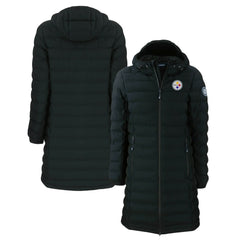 Pittsburgh Steelers Cutter & Buck Women's Mission Ridge Repreve Eco Insulated Long Full-Zip Puffer Jacket | NFL Online