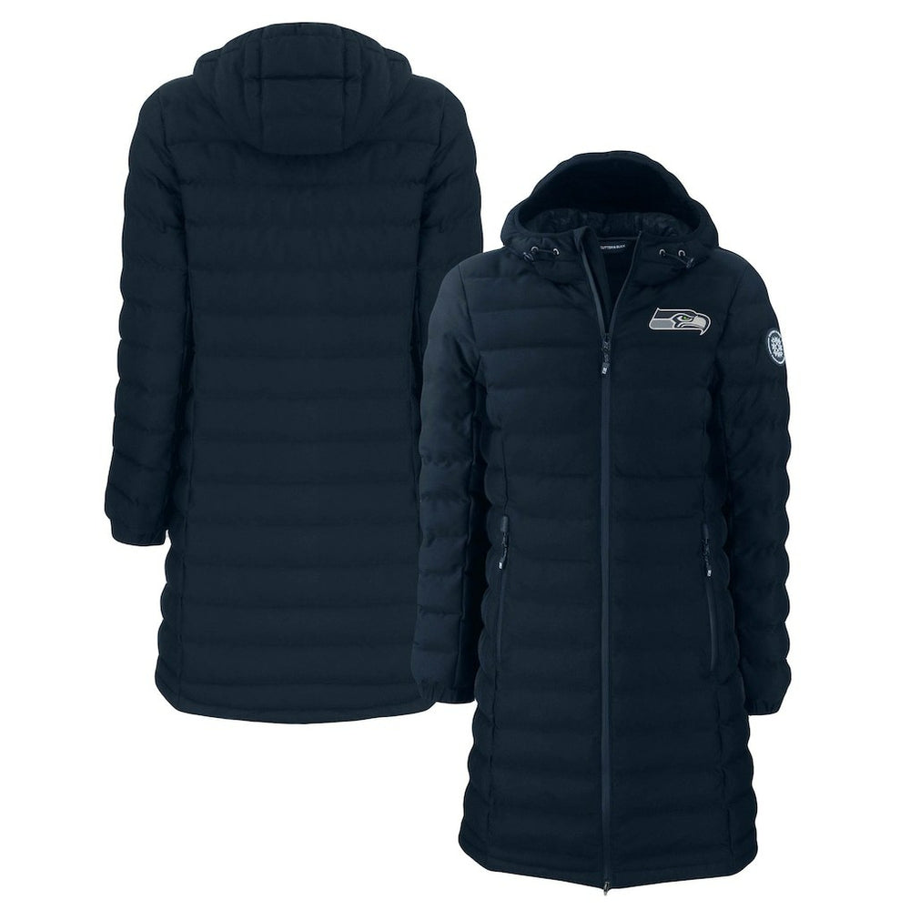 Seattle Seahawks Cutter & Buck Women's Mission Ridge Repreve Eco Insulated Long Full-Zip Puffer Jacket | NFL On sale