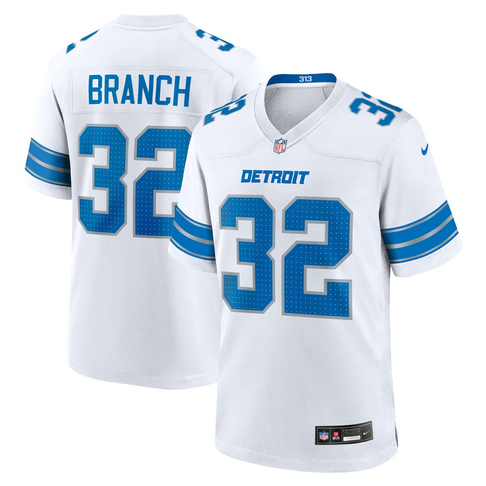 Detroit Lions Brian Branch White Game Jersey | NFL US